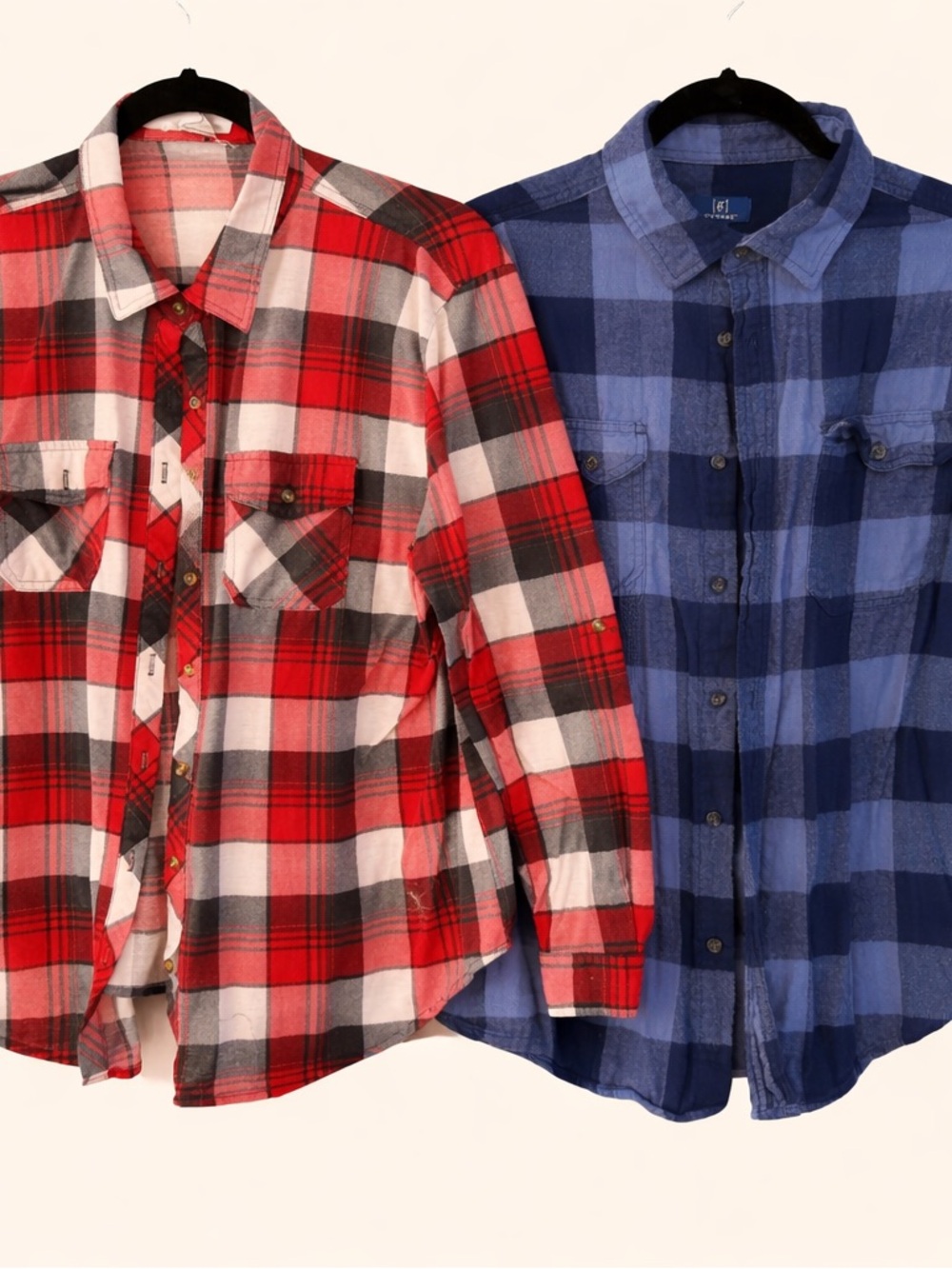 Source Unknown Red & Blue Plaid Button-Down Shirts